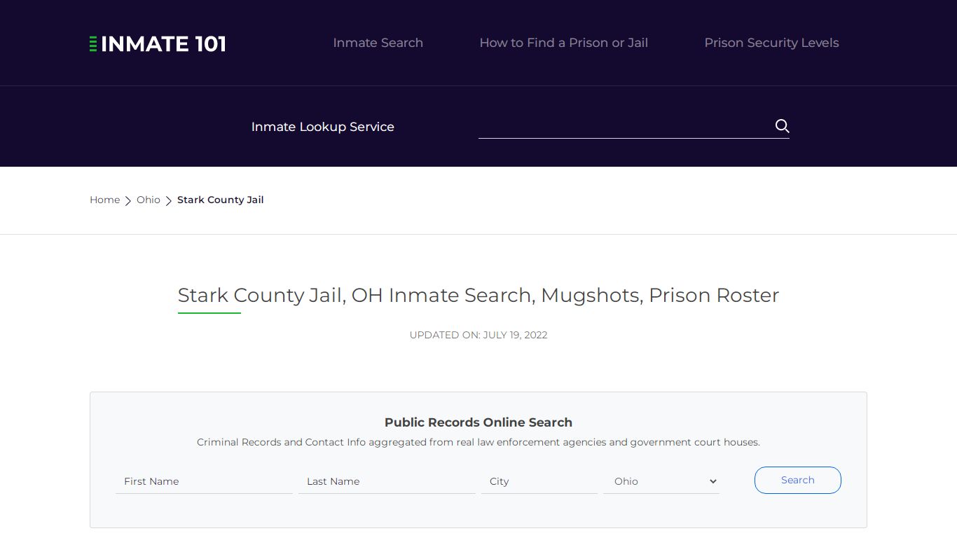 Stark County Jail, OH Inmate Search, Mugshots, Prison ...